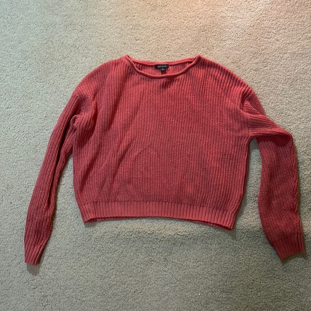 PINK CROPPED SWEATER